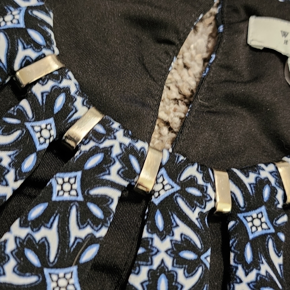 White House Black Market blue Spring Summer halter tank XS like new. - Picture 7 of 11